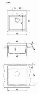 Кухонная мойка Florentina Сицилия антрацит